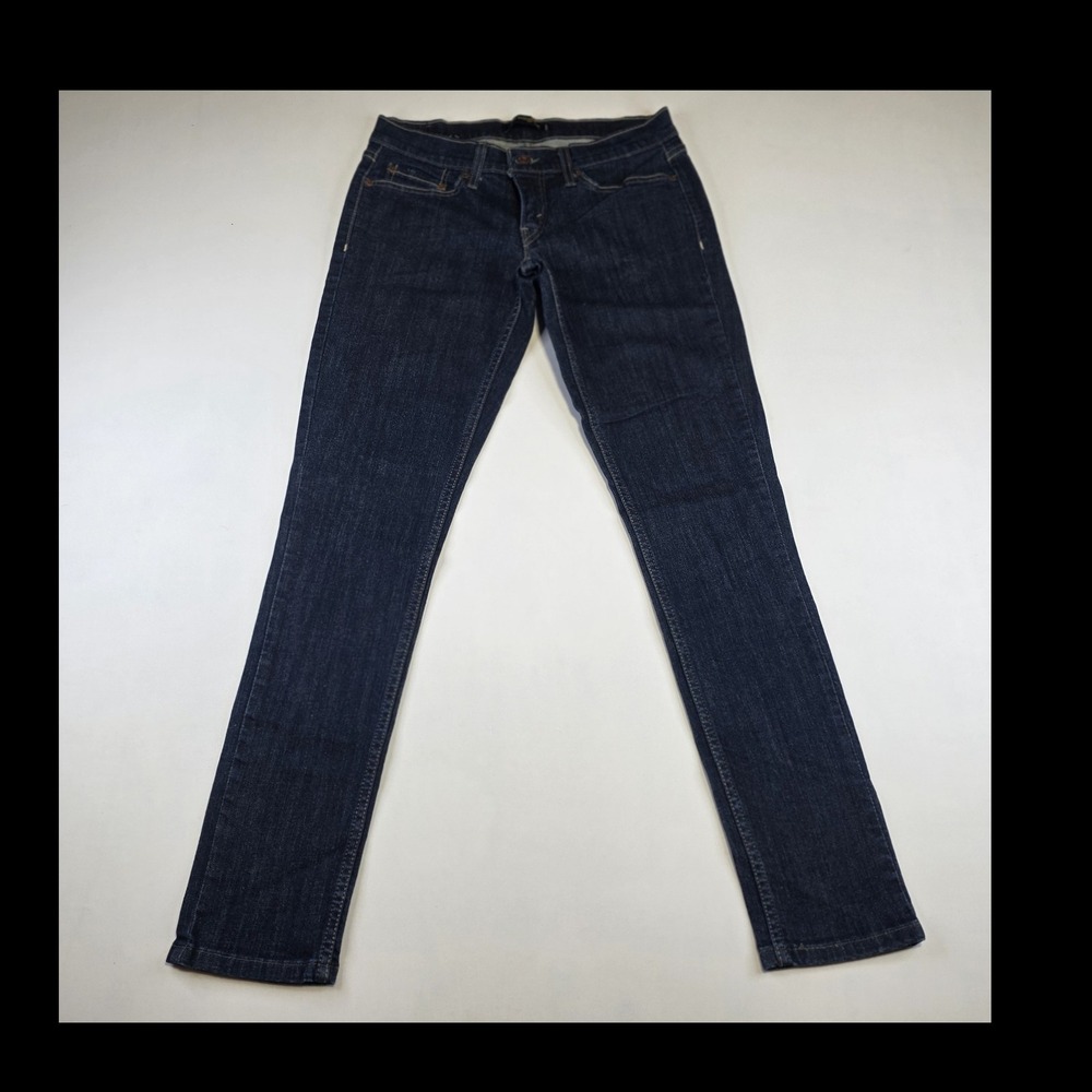 Levi's 524 Skinny Jeans Women Size 7 Mid Rise Stretch Dark Wash